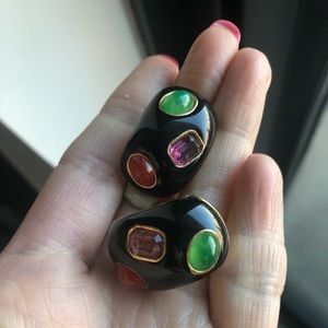 Ciner 1960’s vintage gemstone clip on earrings.